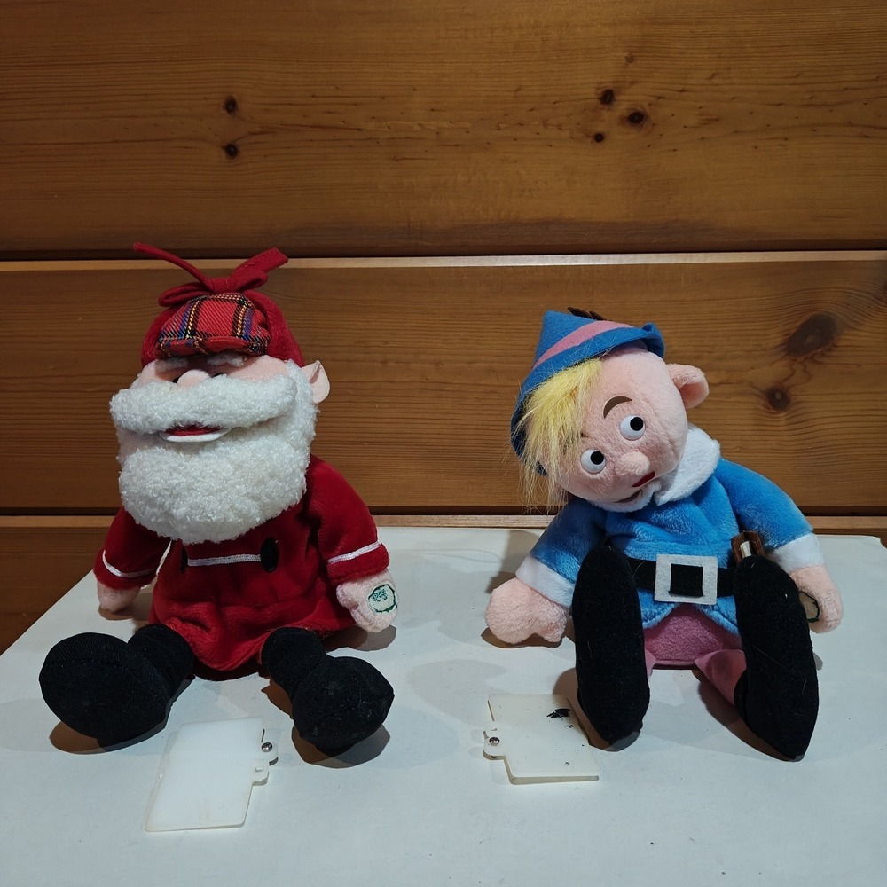 2 Stuffins Santa Hermie Talking Animated Plush Rudolph Reindeer 2000 Vintage F32